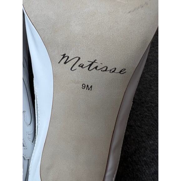 Matisse Marcell Mule Western Tooled Inlay Pointed Toe Women's Heel Size 9M White - Picture 6 of 8